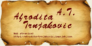 Afrodita Trnjaković vizit kartica